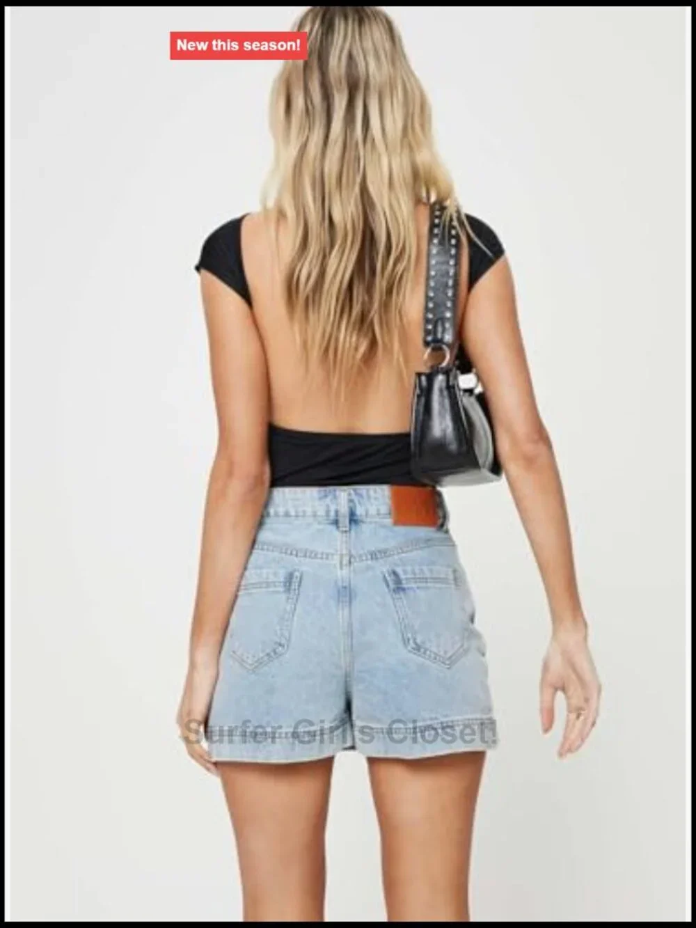 Denim Skort with Belt Loops and Zipper Closure, Mid Rise, Mini Length